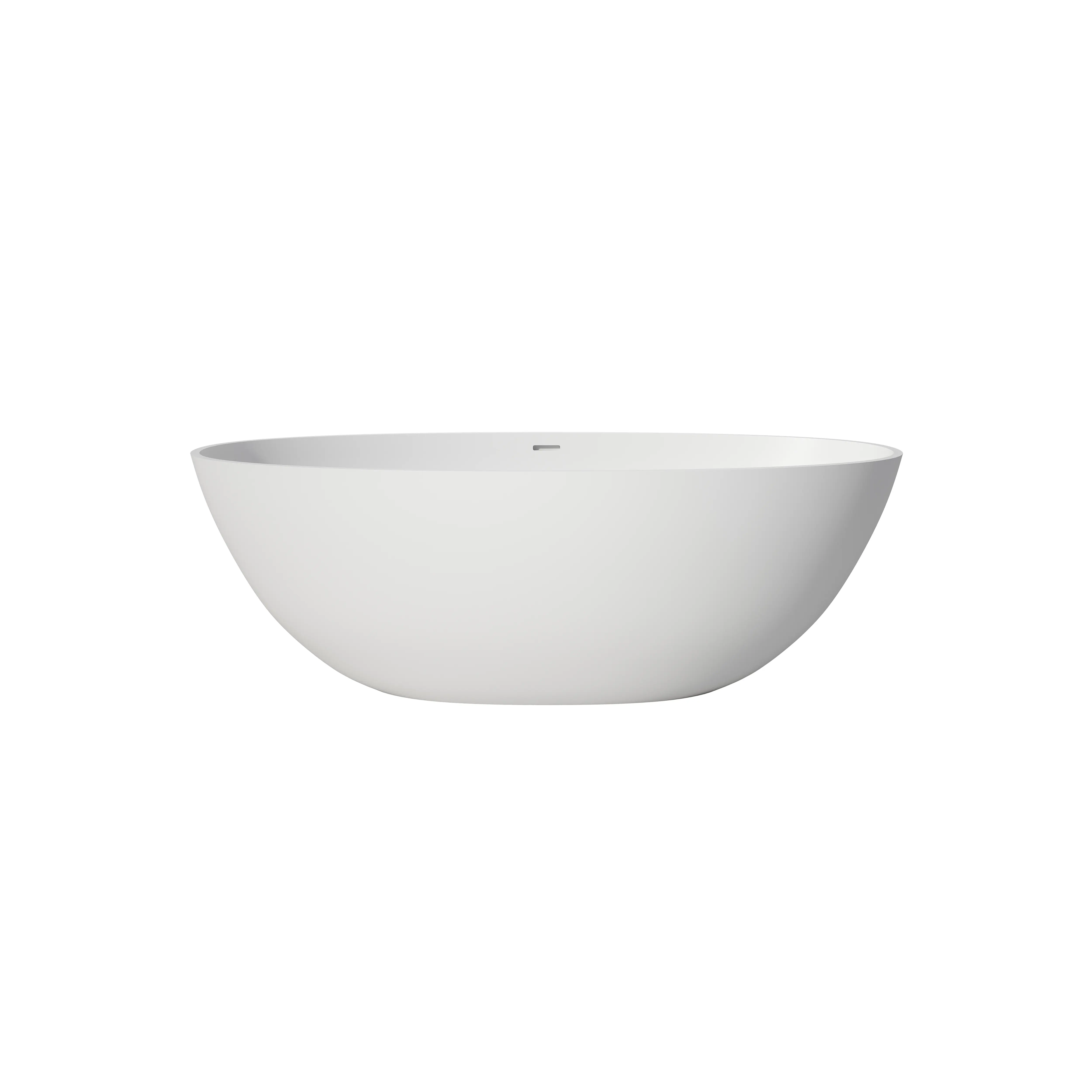 Nokaa 65 Inch Solid Surface Freestanding Soaking Bathtub, Deep Soak Spa Tub with Slip-Resistant Contour, Matte White One-Piece Stone Resin Composite, Easy Clean Durable Bathtub for Bathroom Renovation, Single Box, Matte White Color Options