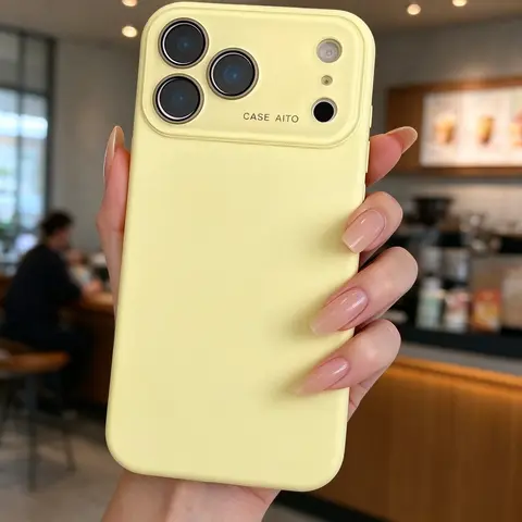 Premium Silicone phone Cases for iPhone 17/16/15/14/13/12 18 Pro Max - Satin-Smooth Touch, Full Camera Protection, Glass Large Window, Slim Shockproof, Anti-Scratch, Microfiber Lining - Handheld Devices Accessories ,iphone 17 pro max