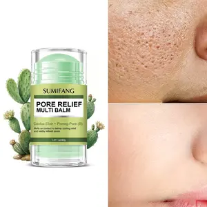 SUMIFANG Multi-Effect Pore Refining Stick – 40g – Collagen Peptides + Caffeine + Dipotassium Glycyrrhizate – Tightens Pores + Strengthens Skin Barrier – Targets Face, Nose, and Chin – For Adults Concerned with Enlarged Pores