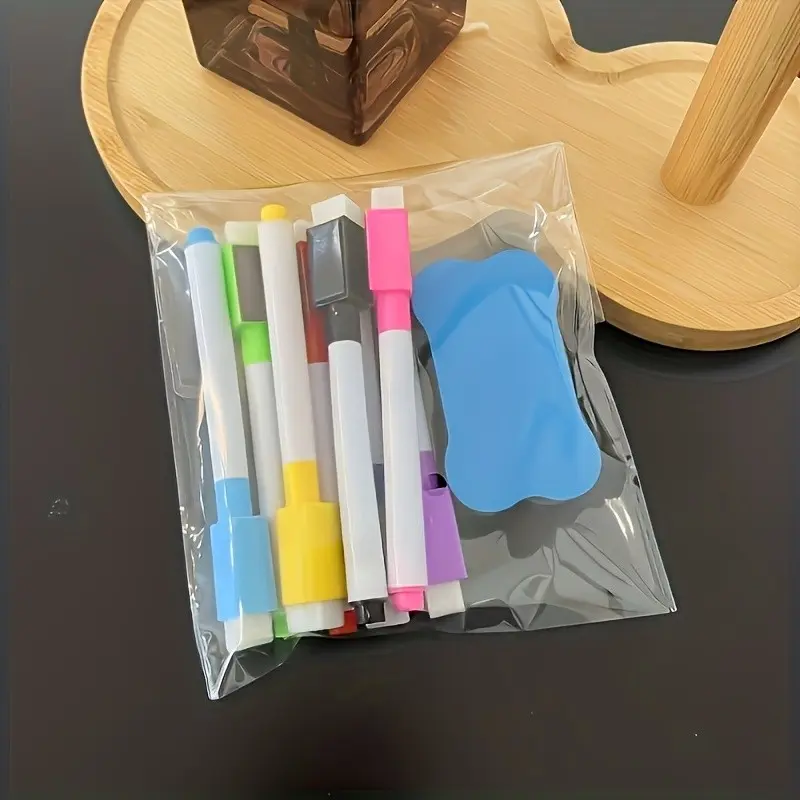 8pcs Erasable Whiteboard Pens Dry Erase Markers with Magnet, Marker Set, Suitable for Office Whiteboards, Random Colors, Includes Board Eraser, Model A72
