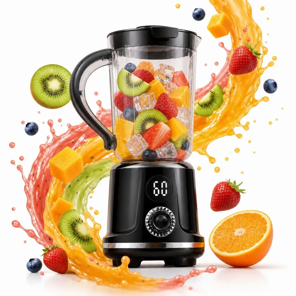 Portable Large Capacity Juicer Blender (600ML), Two-In-One Ice Crusher and Smoothie Maker, 12 Blade Rechargeable Juicer, Portable Fruit Vegetable Juicer, USB Rechargeable Blender