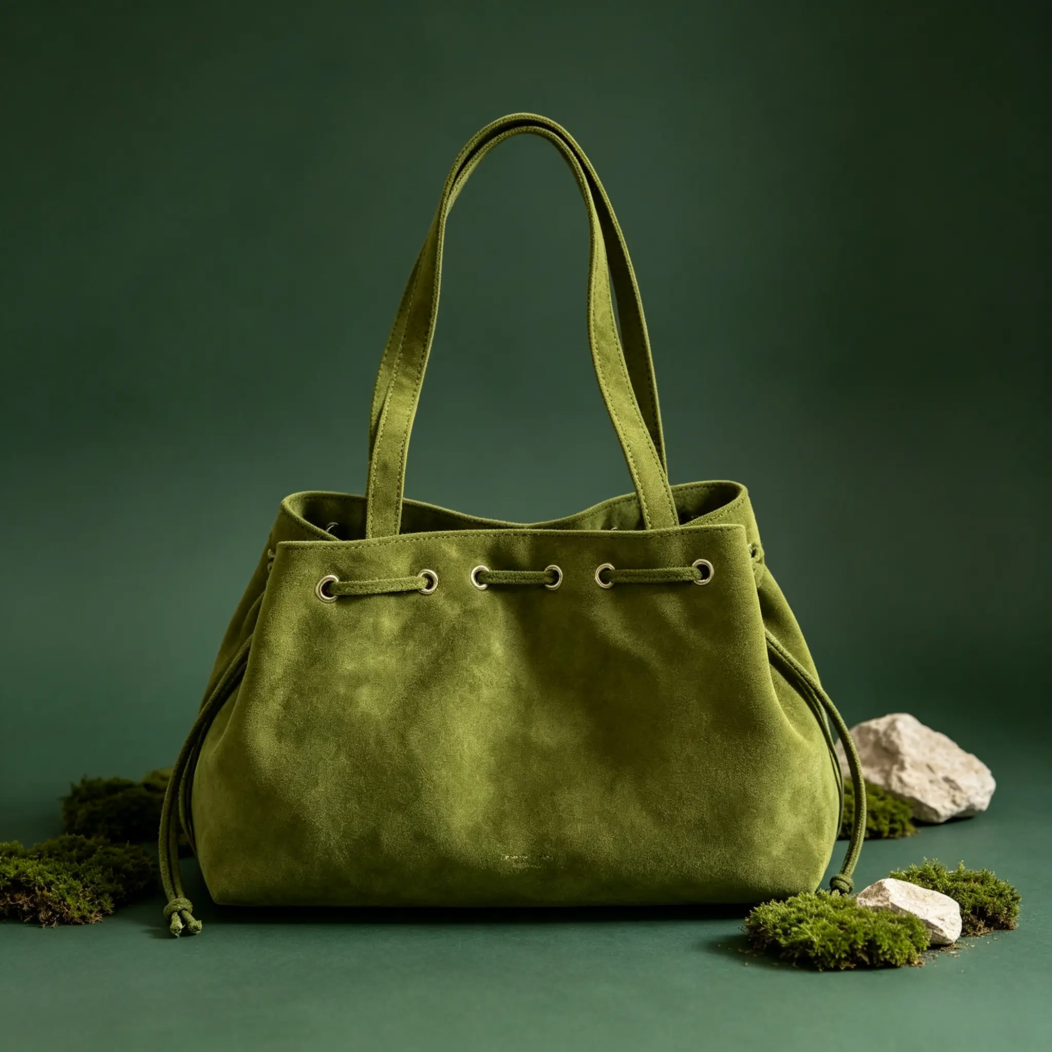 Women’s Minimalist Soft Fabric Drawstring Tote Bag - Soft Green, Large-Capacity Vintage Shoulder Accessory, Bags for Women, Everyday Purse for Sports & Outdoor Use, Work,outdoorfun