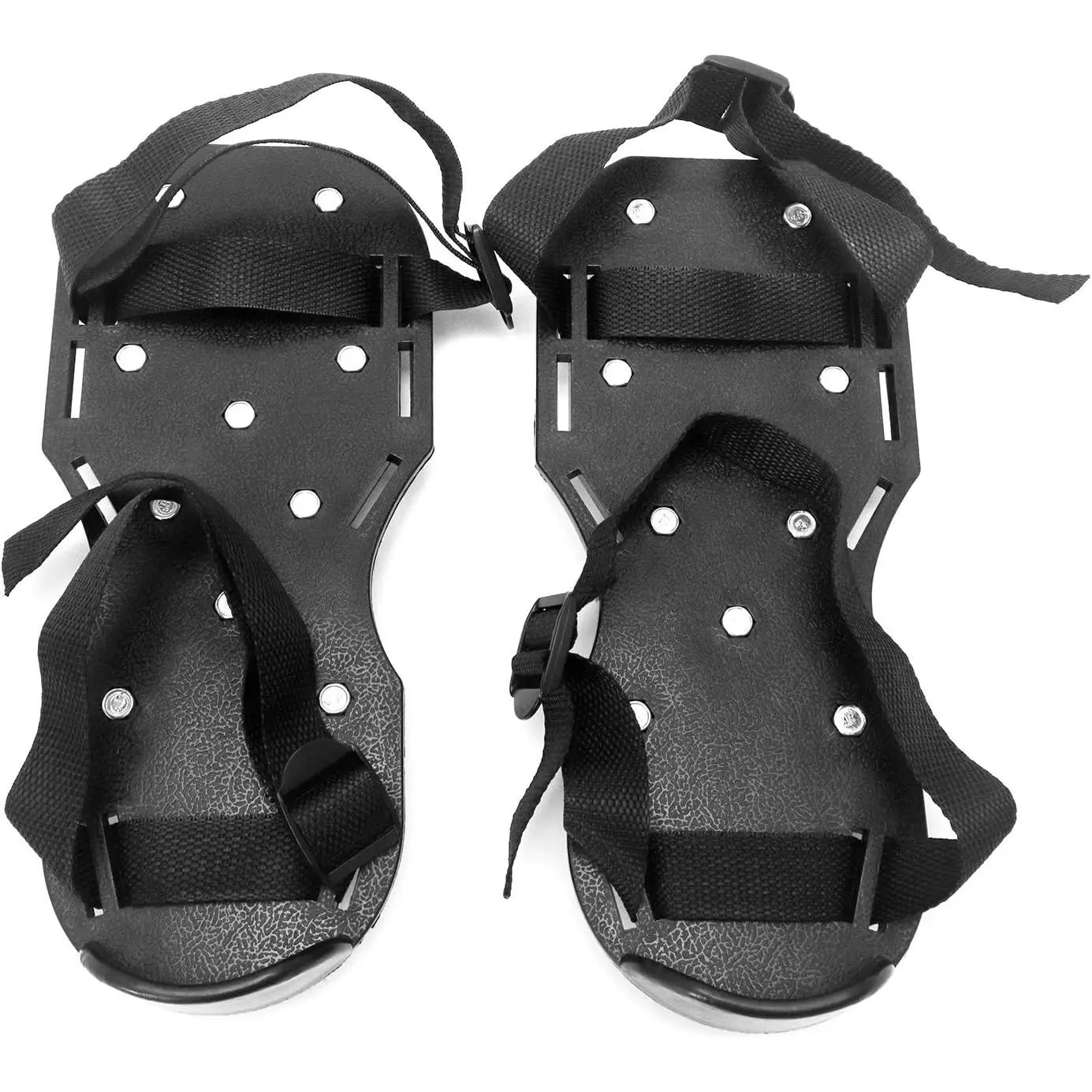 Gunite Spiked Shoes With 3/4" Short Spikes Perfect For Epoxy Floor, Overlays, Cover Installation, Green Color (Pair)