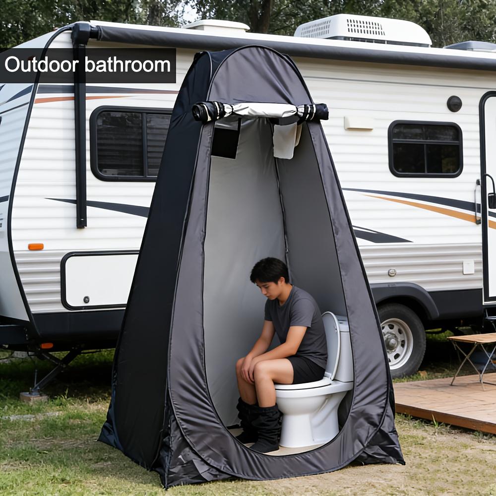 Dark gray portable changing and shower tent, heightened and thickened, easy to fold, suitable for multiple scenarios, quick-open outdoor camping movable toilet private tent