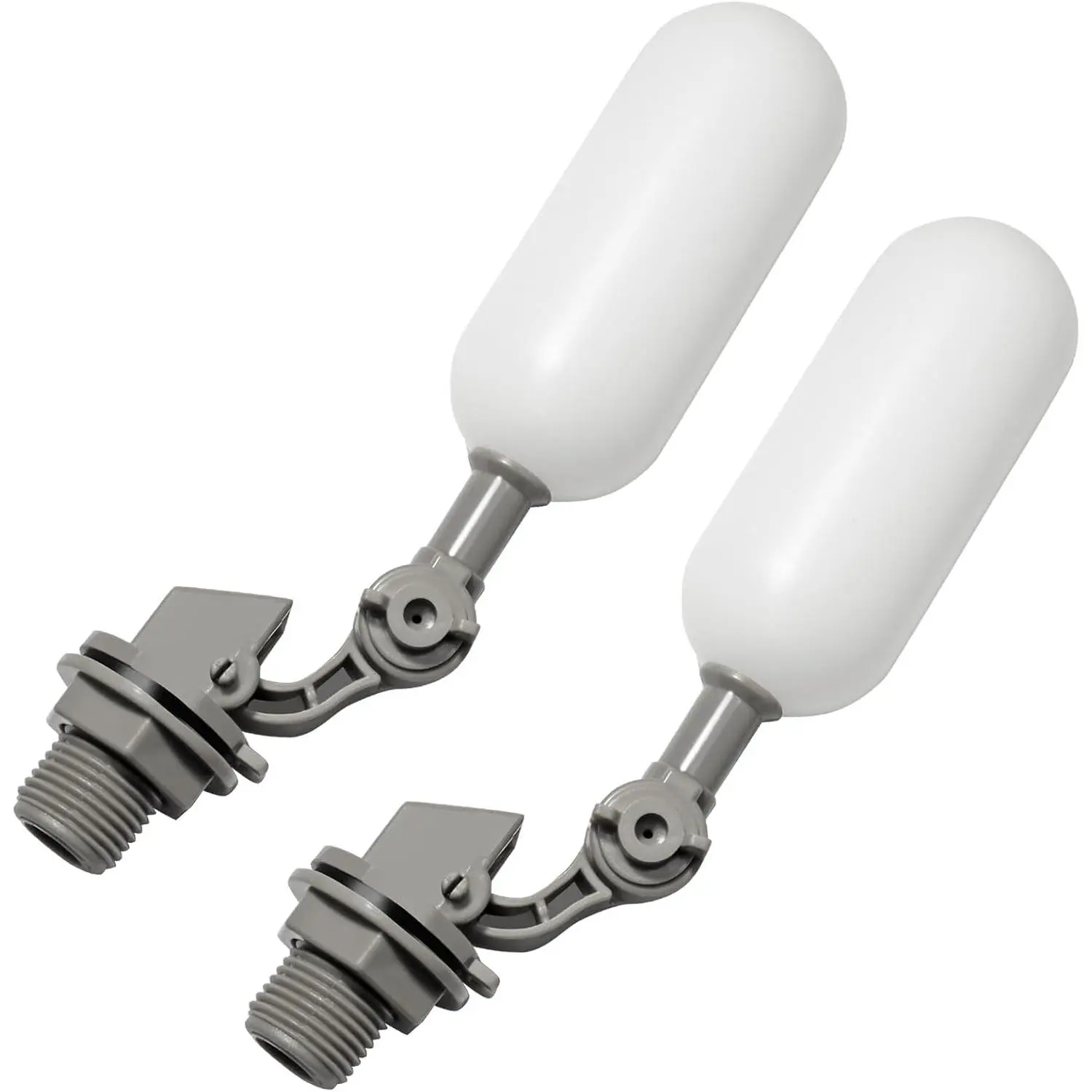 2 Pack 1/2 Inch NPT Thread Float Ball Valve, Automatic Water System Filler with Adjustable Arm for Ponds & Livestock Water Trough & Aquariums, Automatic Water Level Control Float Valve