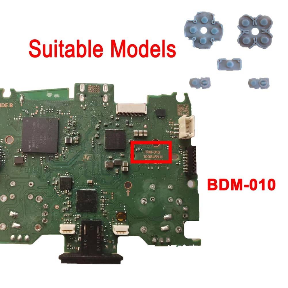 1 Set  Conductive Rubber Pads Replacement for  5 PS5 Controller Parts for BDM-010 DualSense 5 L1 R1 L2 R2 Adhesive Button Changing Keypad Repair Replacement Part Tool Kit(1.0)