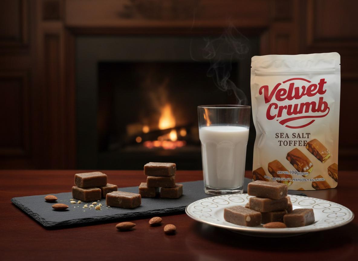 Sea Salt Toffee Candy, Rich Butter Caramel with Sea Salt, Smooth & Chewy Sweet Treat, Classic Gourmet Candy (3.53oz, 3 Pack)