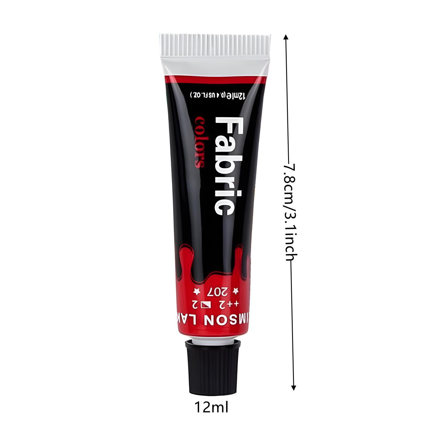 Colorful Fabric Paint Set, 12/24 Colors Fabric Paint with Brushes, Non-toxic Slick Painting Set for Adults, Beginner & Artists, Diy Painting Supplies