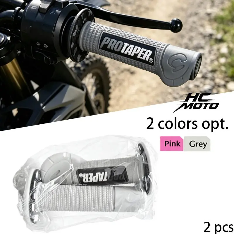 Motorcycle Universal Non-Slip Handlebar Hand Grips, Comfort Rubber Grip for Dirt Bike, Pit Bike, Atv, Scooter, Replace Parts, Motor Parts Accessories