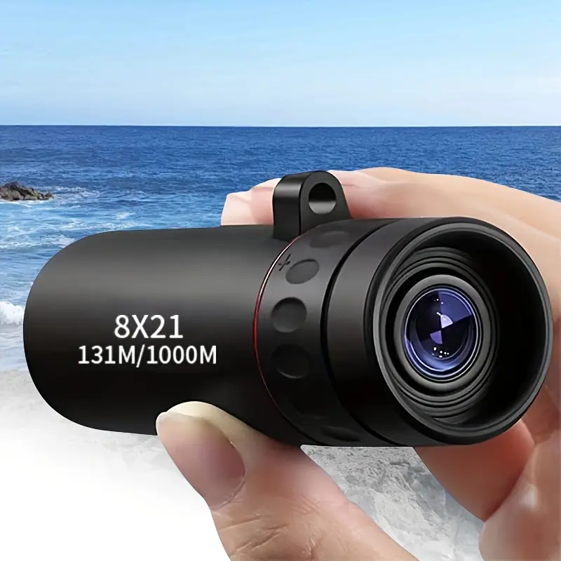 High-Power Monocular Telescope for Adults, Durable Abs Material, Manual Focus, Rubber Handle, Perfect for Hiking, Camping, Bird Watching, Travel, Powerful Telescope, Outdoor Monocular Telescopes