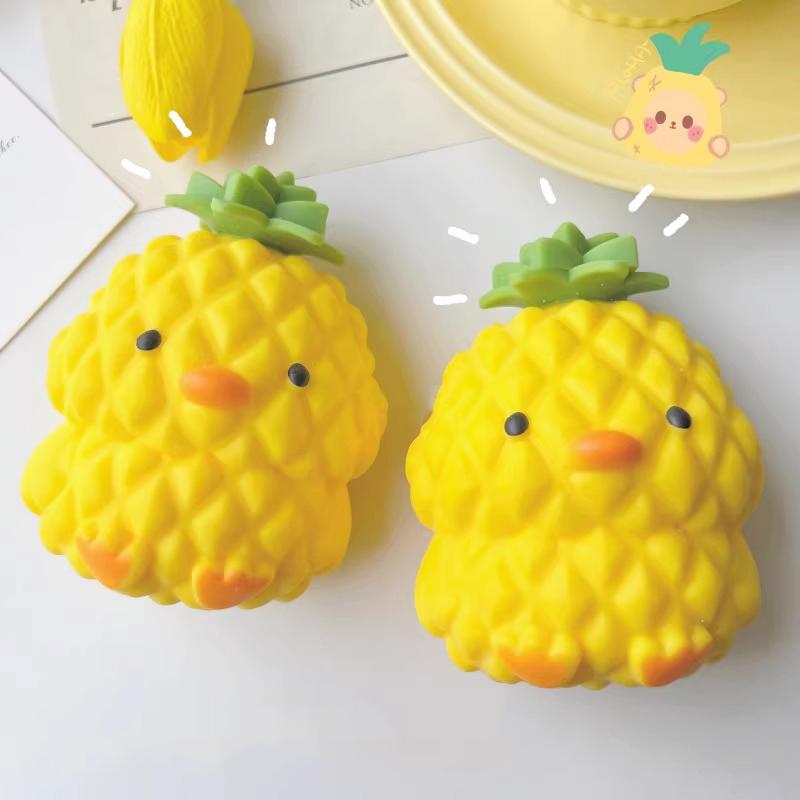 Pineapple Stress Ball Water Feeling Squishy Vent Toys Water Beads Squeeze Fidget Toy Anxiety Stress Relief Toy Sensory Squish