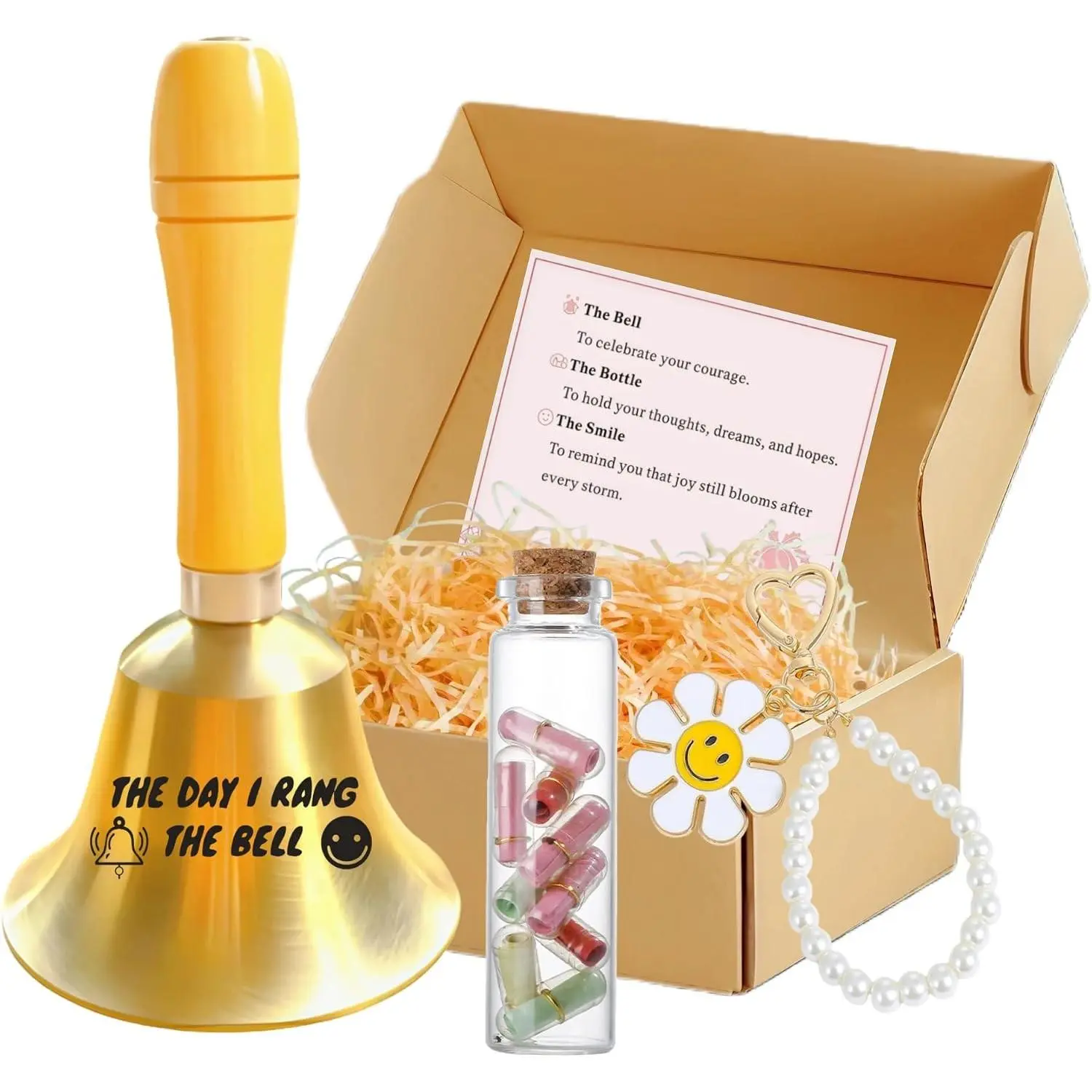 Cancer Survivor Gift Set for Women|End of Chemo Gift|Cancer Survivor Recovery Milestone Celebration Gifts|I Rang the Bell End of Chemo Last Day of Chemo Treatment Gifts