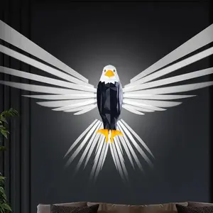 Eagle Design Wall Light, USB Rechargeable Magnetic Wall Mounted Eagle Light with Remote Control, Novelty Lighting for Bedroom, Living Room, Corridor