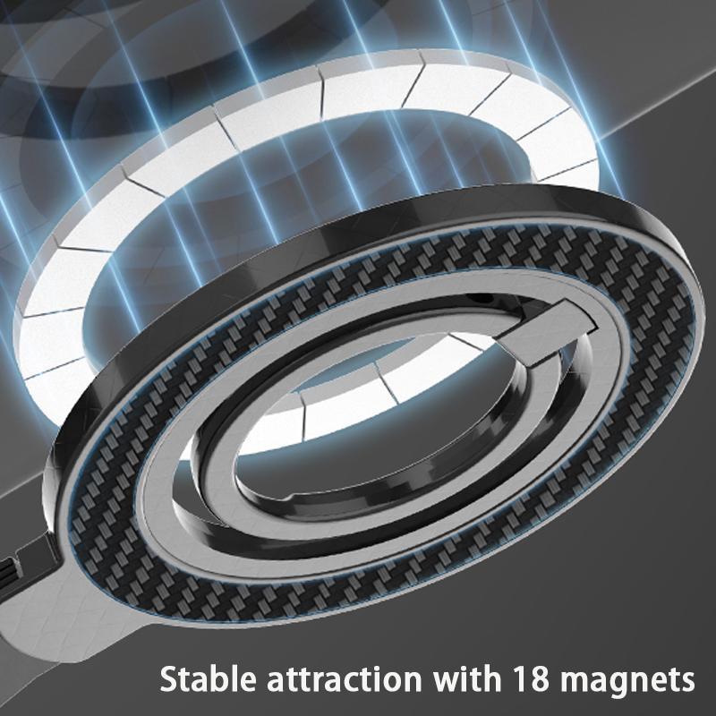 Magnetic Phone Finger Ring Holder, 360 Degree Rotatable Phone Stand, Portable Phone Holder for Home Office Gym Kitchen Desktop Use, Magnetic Smartphone Holder