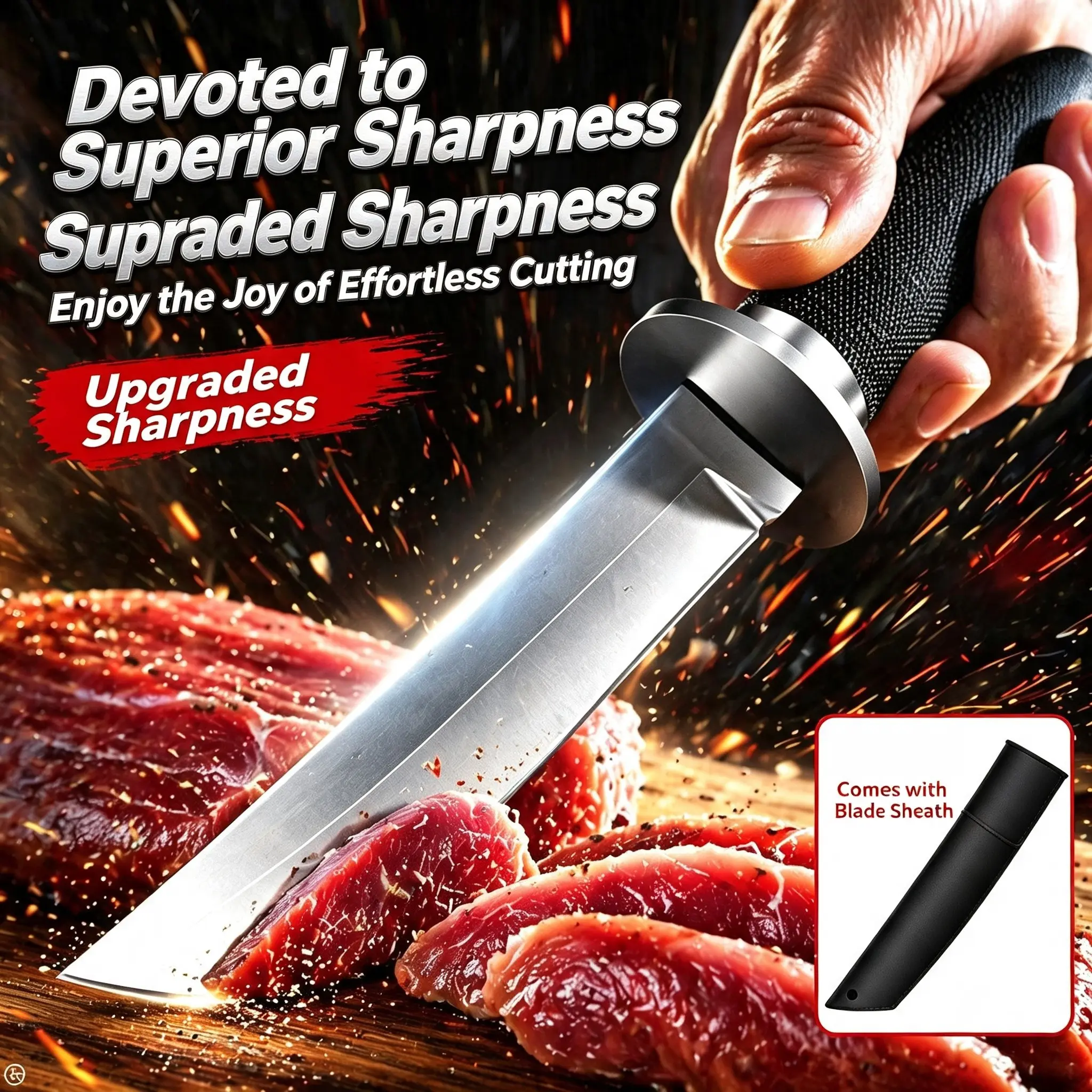 Professional Kitchen Knife, Multi-Functional Japanese Style, Stainless Steel Fixed Blade, Chef's Knife, Fruit Knife, Cooking Accessories