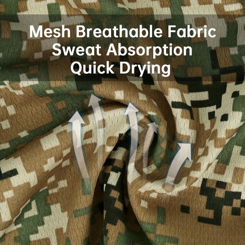 Qianqwo Unisex Camouflage Outdoor Cap - Quick-Dry Breathable Mesh Skull Beanie with Camo, Multi-Color (////) for Hiking, Fishing, Cycling - - Lightweight for Men & Women