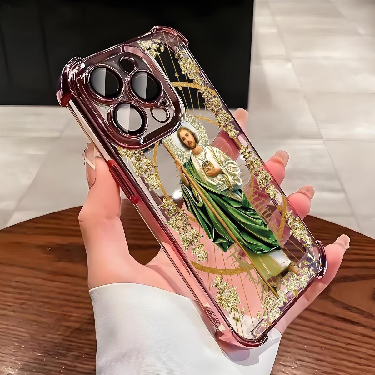 Religious Design Luxury Protection Jesus Pattern Mobile Protective Phone Case for IPhone 16 15 14 13 12 11 Pro Max Plus Shockproof Cellphone Cover