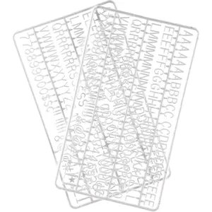 300 Pieces 0.7 Inch Letters for Felt Letter Boards Including Characters Numbers & Symbols for Changeable Plastic Message Boards (White)
