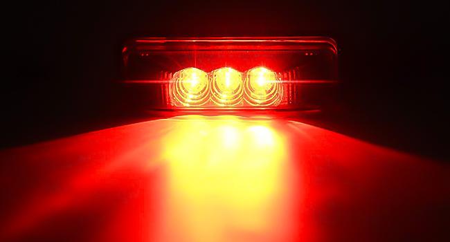 Nilight 3.9 Inch Red LED Fender/Side Marker Light (Pair)