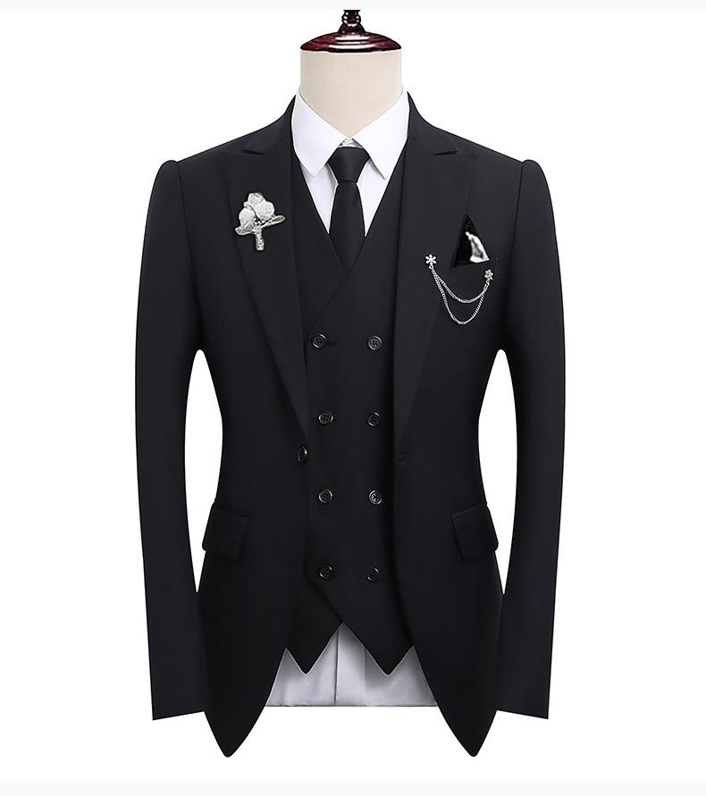 Cross-border New Three-piece Groom Suit Banquet Men's Suit Wedding Dress Amazon Foreign Trade Groomsmen Suit