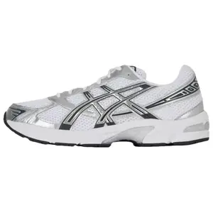 ASICS Gel-1130 Comfortable Durable Low-Top Casual Running Shoes for Men and Women in White and Silver Verifiable, with credentials and supporting global authentication