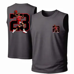 Men's Cotton Sleeveless Tank Top -No. 23 Basketball Player Printed Style. This Is A Casual Item Suitable For Both Men And Women, Especially Perfect For Spring And Summer; The Cool Print And Classic Crew Neck Cut