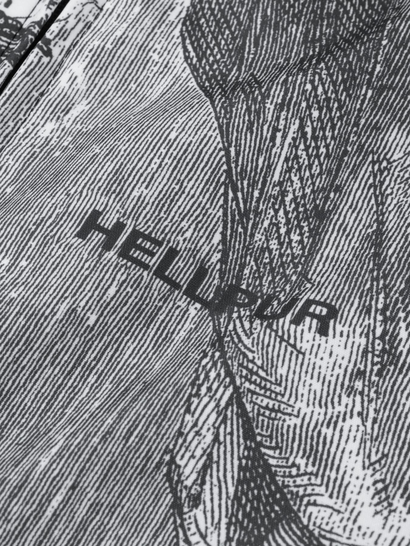 Men's Regular Fit Figure & Letter Print Pocket Zip Up Jacket, Casual Long Sleeve Collar Outerwear for Spring & Fall, Jackets for Men, Winter Clothing Men, Fashion Men's Clothes for Daily Wear Tops, Coat