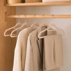 10 Pack Slim Clothes Hangers - Lightweight & Sturdy Space Saving Hangers with Non-Slip Notches