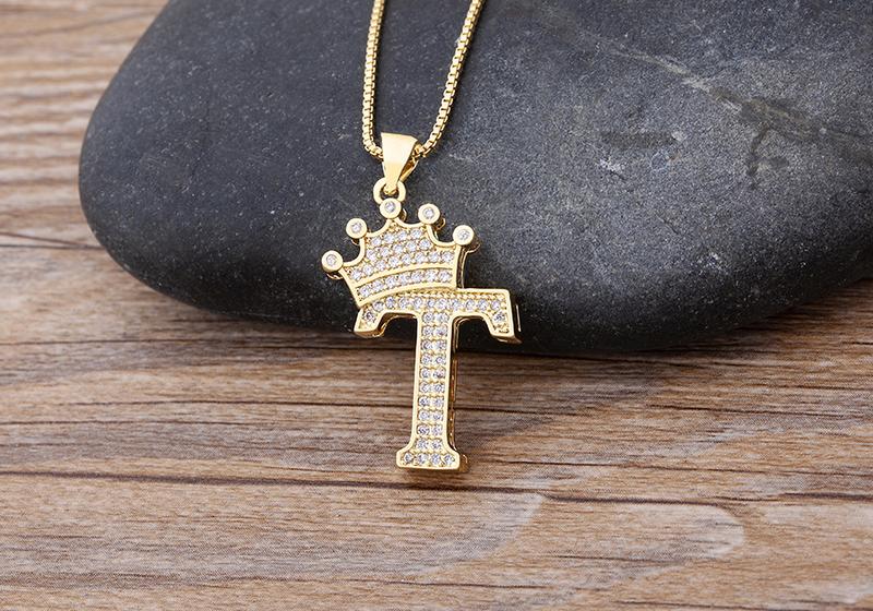 Aesthetic Luxury Copper Zircon A-Z Crown Alphabet Pendant Chain Necklace Hip-Hop Style Fashion Woman Man Initial Name Jewelry Gift for Girl Women Couple Aesthetic Luxury Copper Zircon A-Z Crown Alphabet Pendant Chain Necklace Hip-Hop Style Fashion Woman Man Initial Name Jewelry Gift for Girl Women Couple