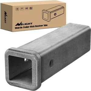 Nilight Hitch Adapter 2 Inch x 9 Inch Combo Bar Trailer Receiver Tube Weld-on Raw Steel Hitch Bar