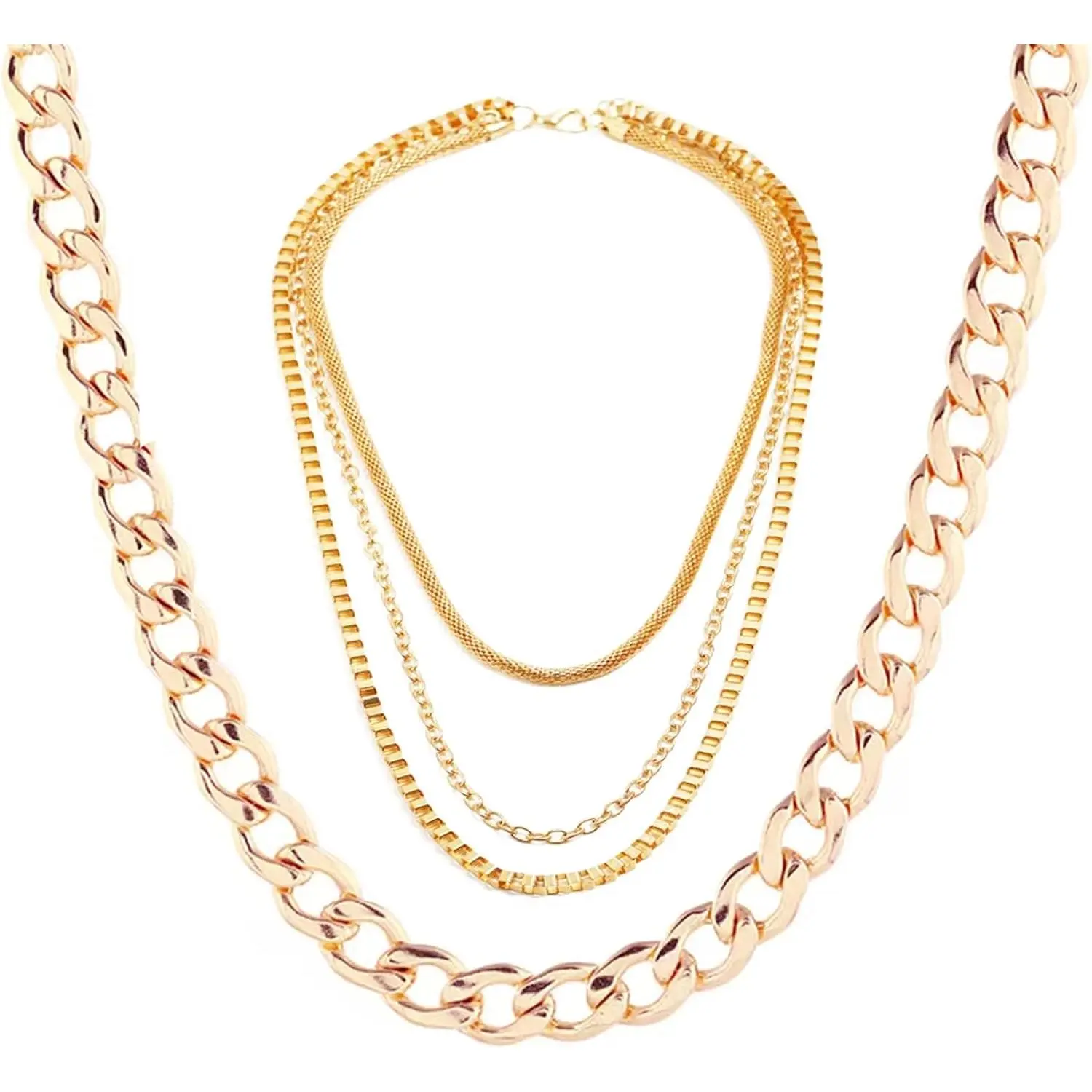 Man and Woman Chunky Necklace, Rapper  Chain 90s  Hop Clothing, , Necklace Costume Accessory