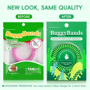 24 Pack Mosquito Bracelets for Adults and Kids, DEET Free Natural Waterproof Wristbands for Camping Hiking