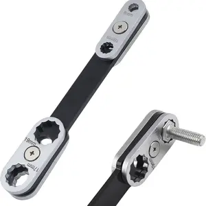 Double Box Open End 8-in-1 Universal Wrench With 360° Rotating Adjustable Head for Automotive Repair & Home Use Metric 8/10/12/13 & 14/16/17/19 mm, Carbon Steel (Double Box End Wrench)