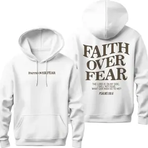 18ACTIVEKITFaith conquers fear, Christian hoodies, Christian sports shirts, Jesus hoodies, fashion hoodies, Bible scripture shirts, aesthetic clothing, aesthetic hoodies, T-shirts, and sweaters, double-sided