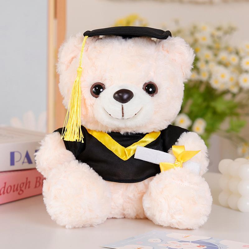 Cute Graduation Gown Teddy Bear Plush Toy, Perfect for Kids' Room Decor, Special Gifts for Christmas, Graduation, Birthday, New Year, Mother's Day