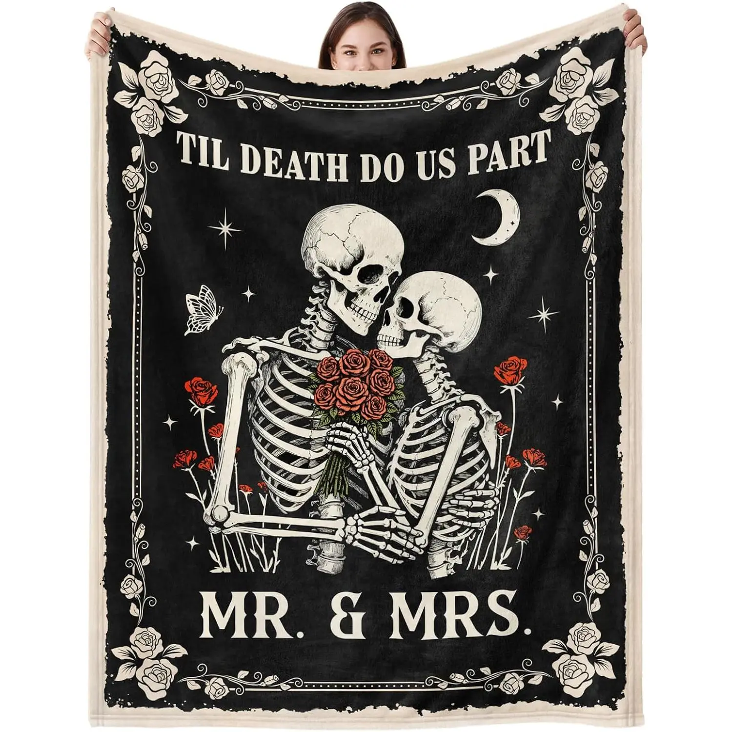 Wedding Gifts for Couples 2026, Soft Flannel Mr and Mrs Blanket, Bridal Shower Gifts, The Marriage Newly Wed Gifts for the Couple, Anniversary Romantic Gifts for Women Men