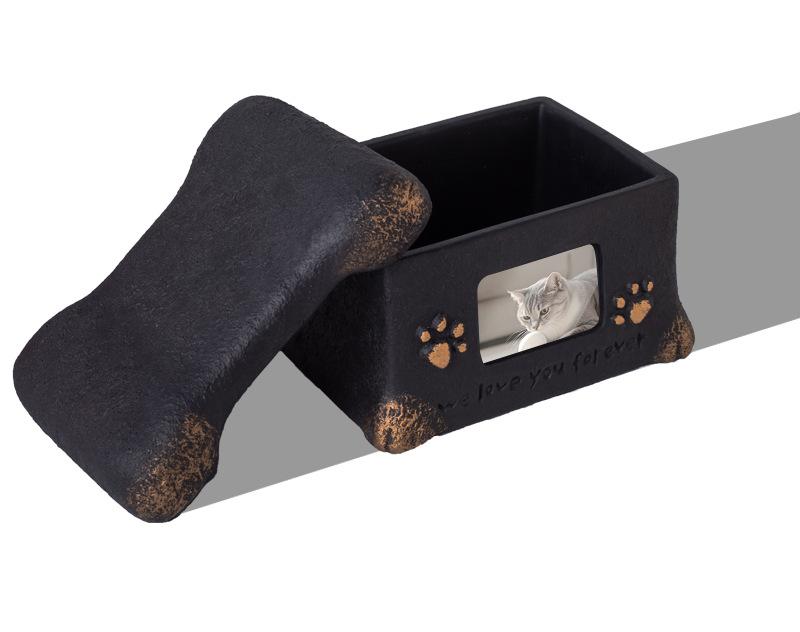 SoPets Pet Cremation Urn for Dogs Cats Personalized Memorial Box for Ashes with Secure Lid and Engraving Plate to Honor Your Beloved Pet Angel