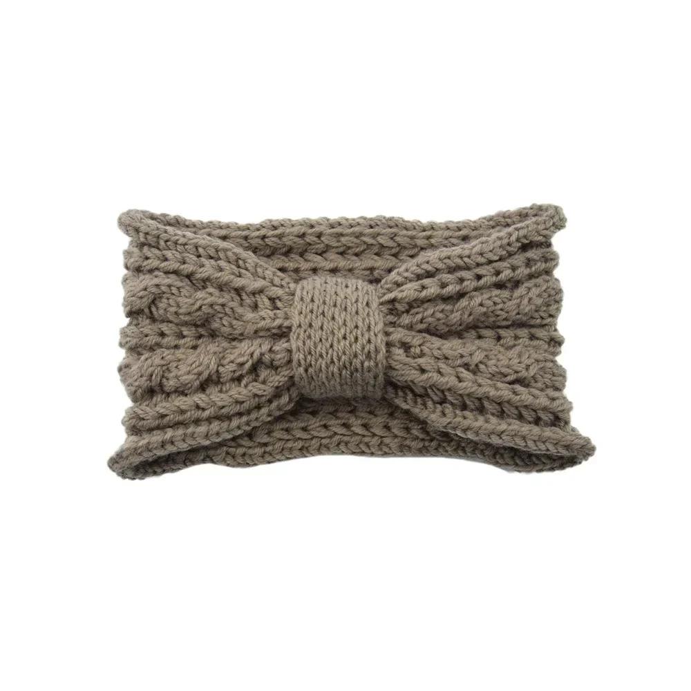 1pc Winter Warm Headbands,Women Ear Warmers Knitted Headbands,Thermal Twist Bow Headband Cable Knit Headbands for Sports Skiing