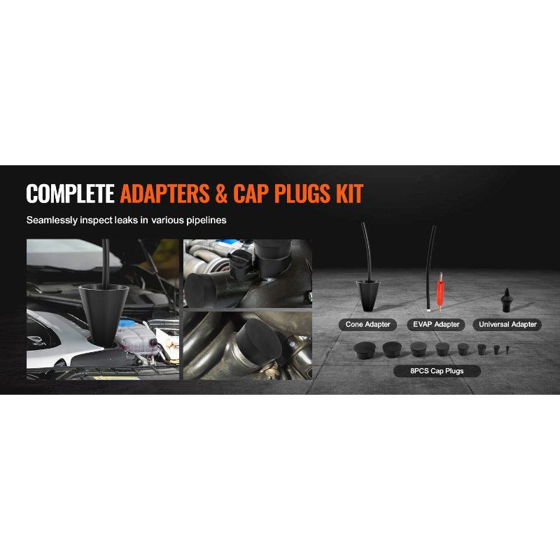 VEVOR Automotive Smoke Machine Leak Detector, EVAP Smoke Machine Leak Tester with Built-in Air Pump, Dual-Mode Vacuum Pipeline Fuel Diagnostic Detector for DC12V Cars, Motorcycles, Trucks, Boats, ATVs