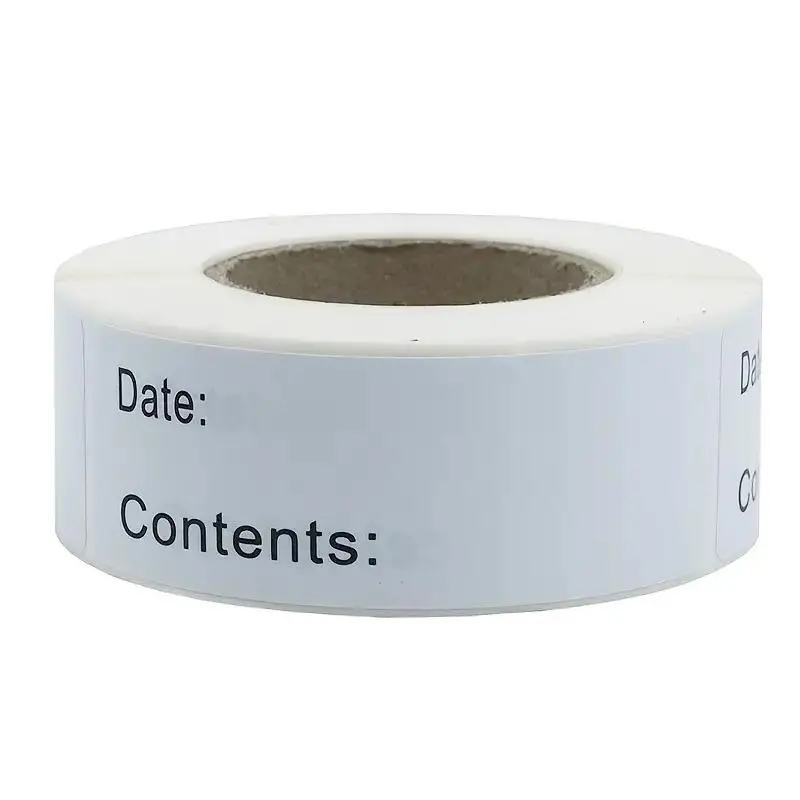 125pcs/roll Dissolvable Food Label Stickers for Freezer, Jars, and Jams - Easy to Apply and Read - Includes Production Date Labels for Food Storage and Safety