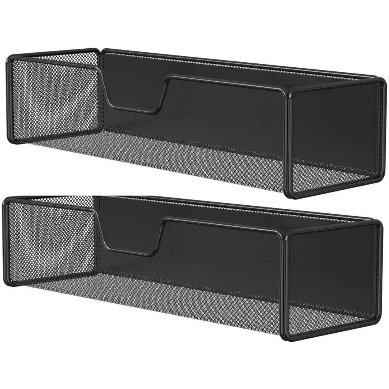 2 pack Magnetic Basket Organizer Holder for Fridge Magnetic Shelf Magnetic Storage Bin Box Containers for Refrigerator Whiteboard Classroom Magnetic Organizer