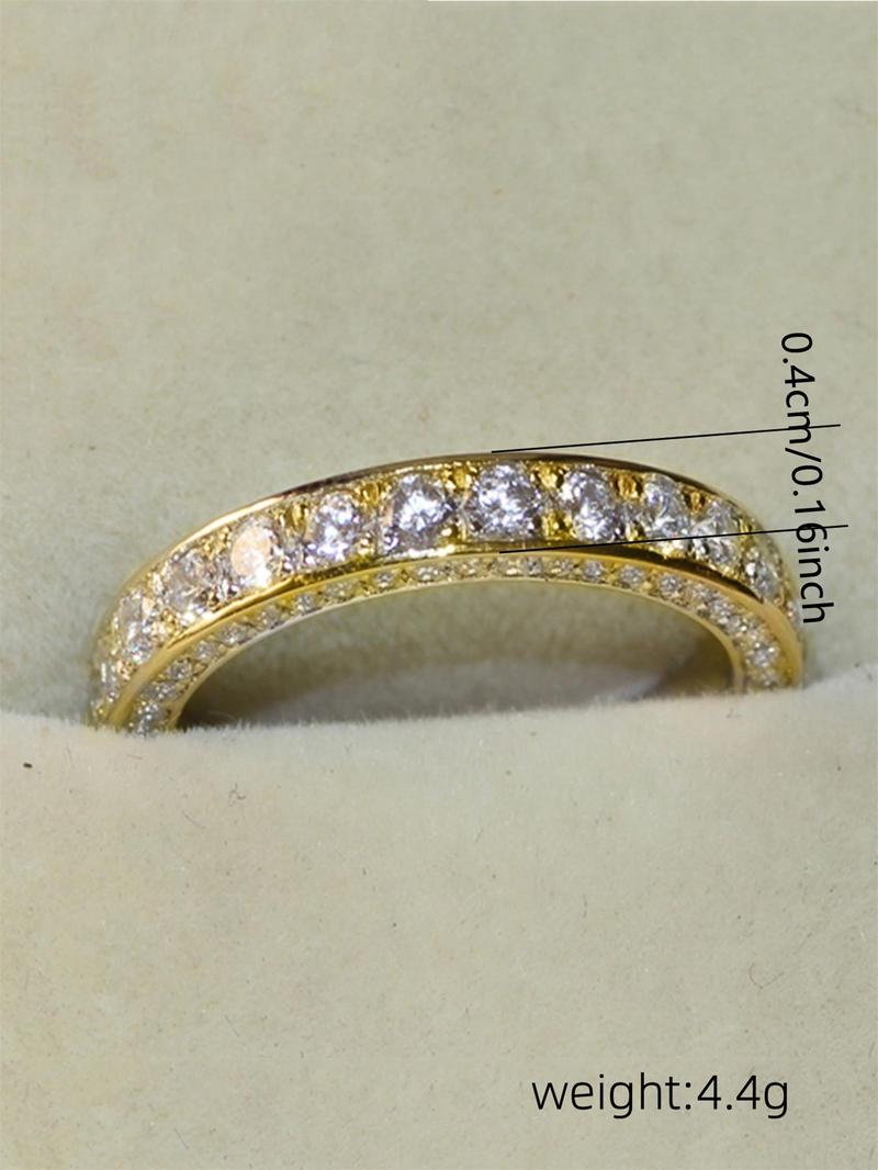 Classic Rhinestone Decorated Promise Ring for Gift, Trendy All-match & Exquisite Jewelry for Engagement Anniversary Party Jewelry Gifts for Women & Girls, Elegant Rhinestone Ring