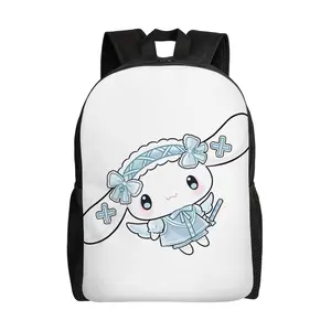 Lolita Style Cinnamoroll Cartoon Character Unstructured Backpack - Water Resistant, Adjustable, Relaxed Lines, Single-Sided Layout - Ideal for Daily Basics Packing, Concert, Holiday Use