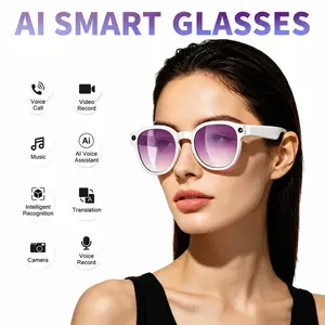 New Smart Ai Camera Glasses, 2mp Camera, Video Recording, Outdoor Sports Design, Real-Time Translation, Multi-Language, Aimb-S1 Model