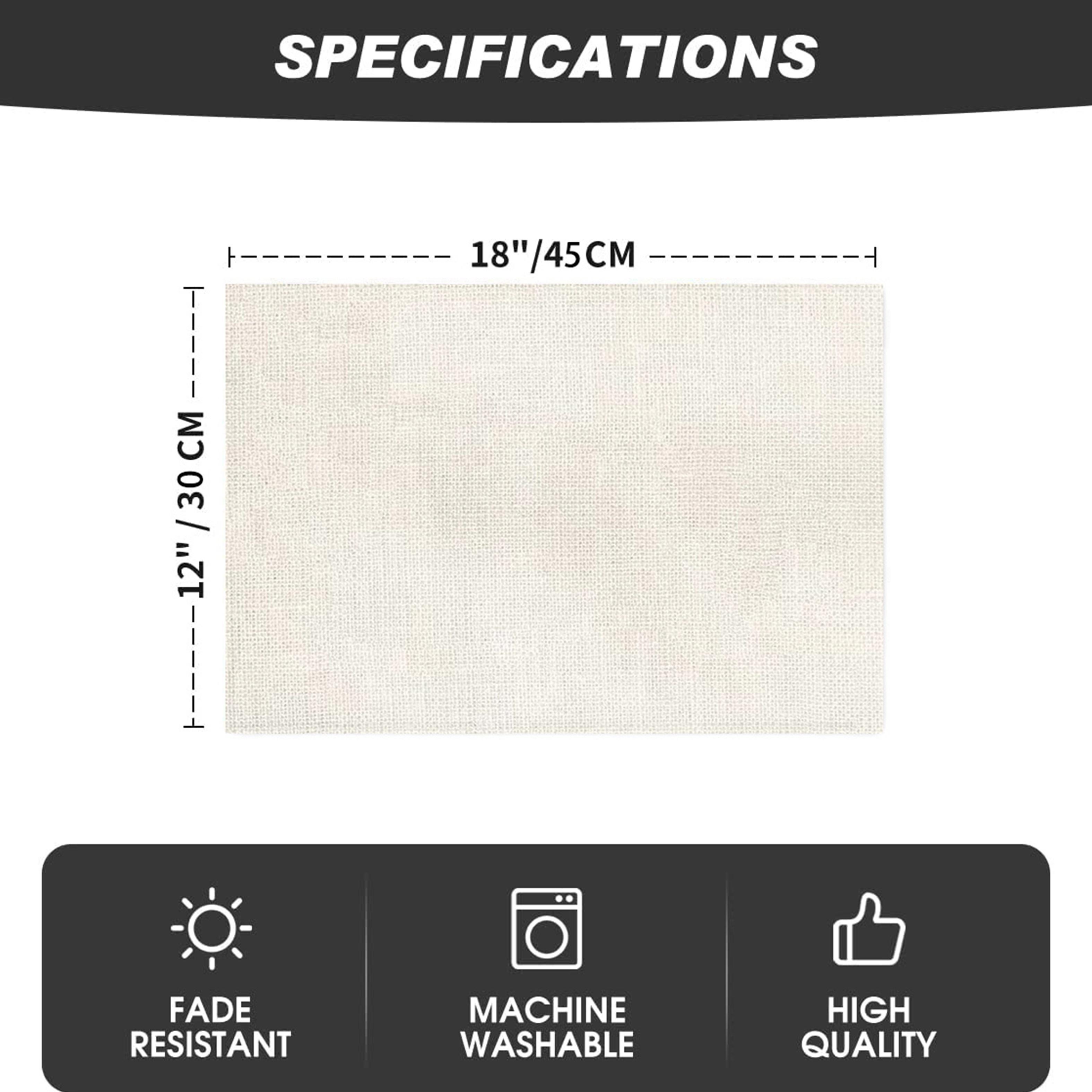 1/2/4/6/8pcspcs Linen Placemats Suitable for - Striped Rectangular Table Mats, Machine Washable & Durable Linen Table Protectors, Elegant Dining Table Decor for Kitchen, Party, Daily Use (1/2/4/6/8pcs)