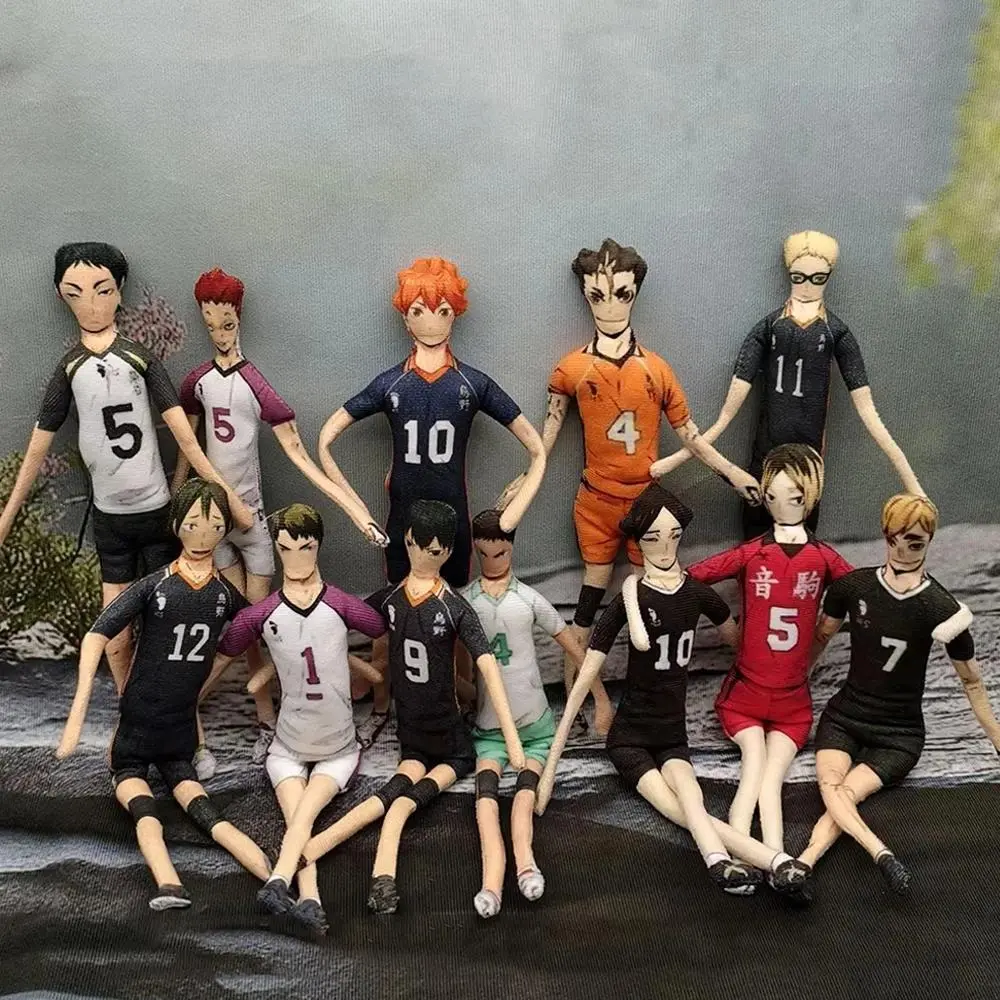 Anime Haikyuu Hinata Shoyo Kozume Kenma Cosplay Cotton Doll Iron Wire Skeleton Twistable Abstract Cartoon Figure Funny Dolls