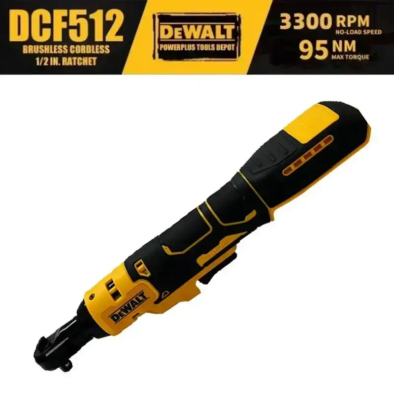 DEWALT DCF512 Cordless Brushless Right Angle Impact Wrench Ratchet Mechanic Tool, Variable Speed, LED Light, 3300 RPM, 95 NM Max Torque, Mechanic Tools