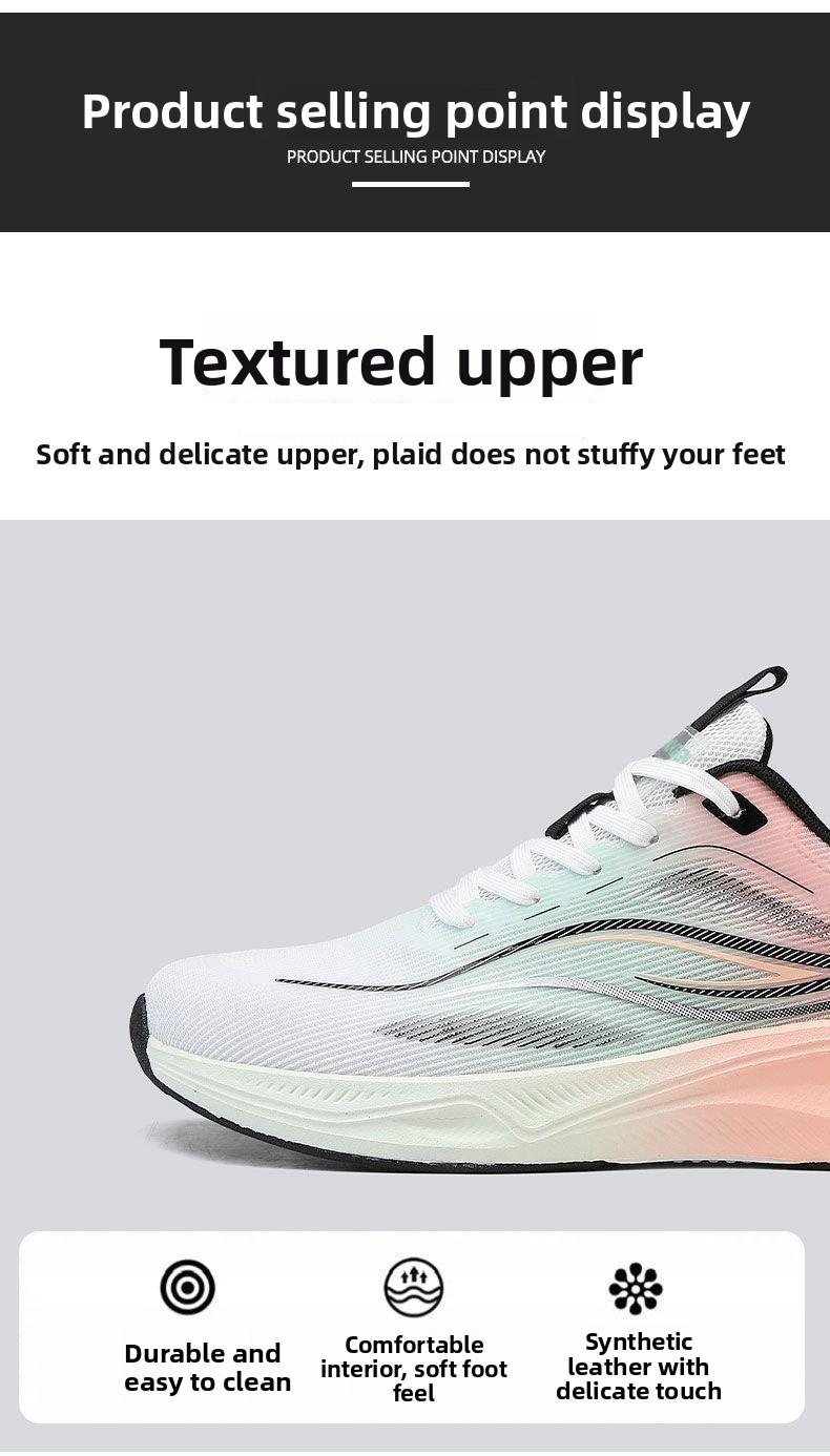 Plus-size men's shoes 2026 new model breathable casual student shoes fashionable versatile sports shoes shock-absorbing outdoor running shoes