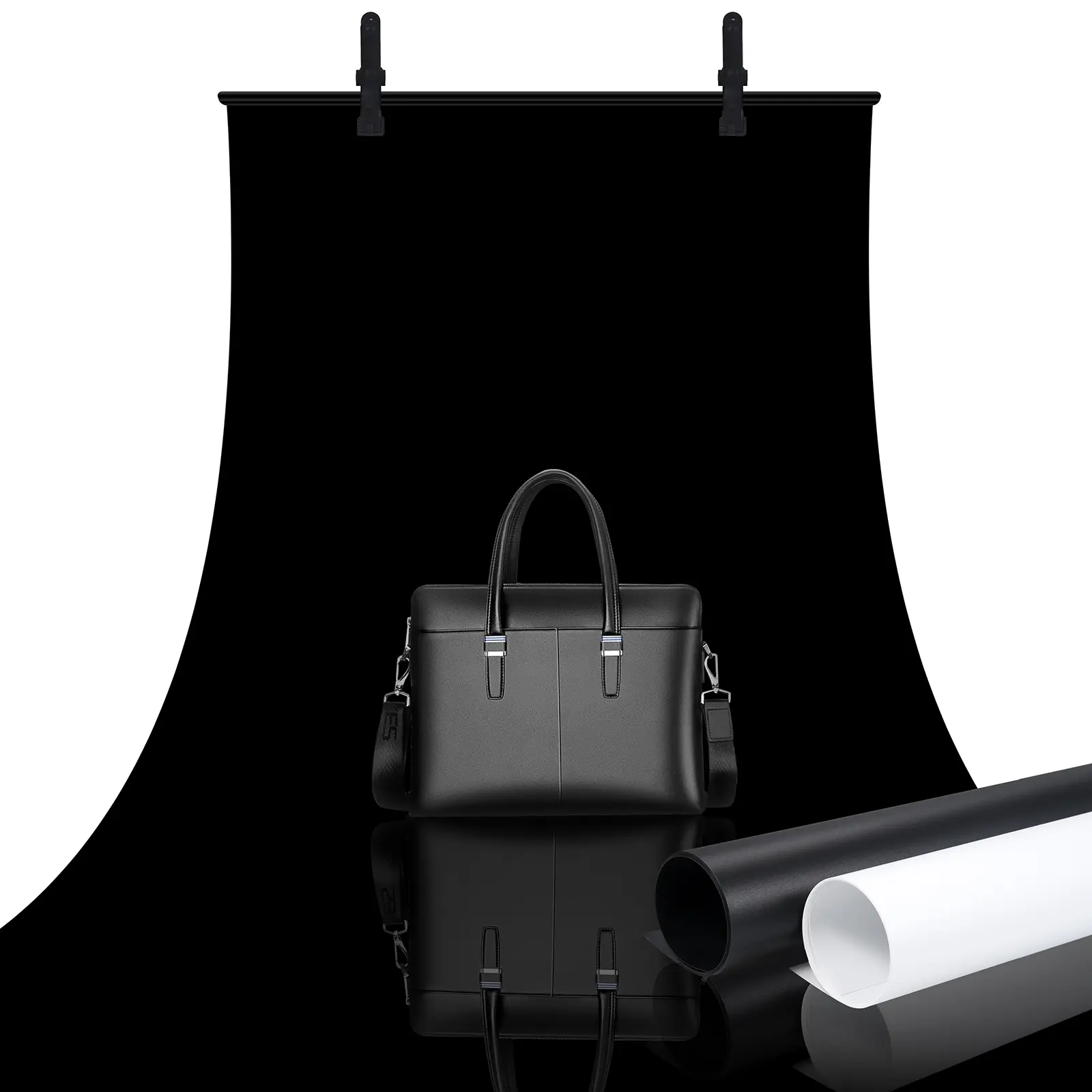 & Reflective & Matte Dual-Sided Background Cloth, PVC Material, Ideal for Desktop Small Products, Beauty, Jewelry Photography