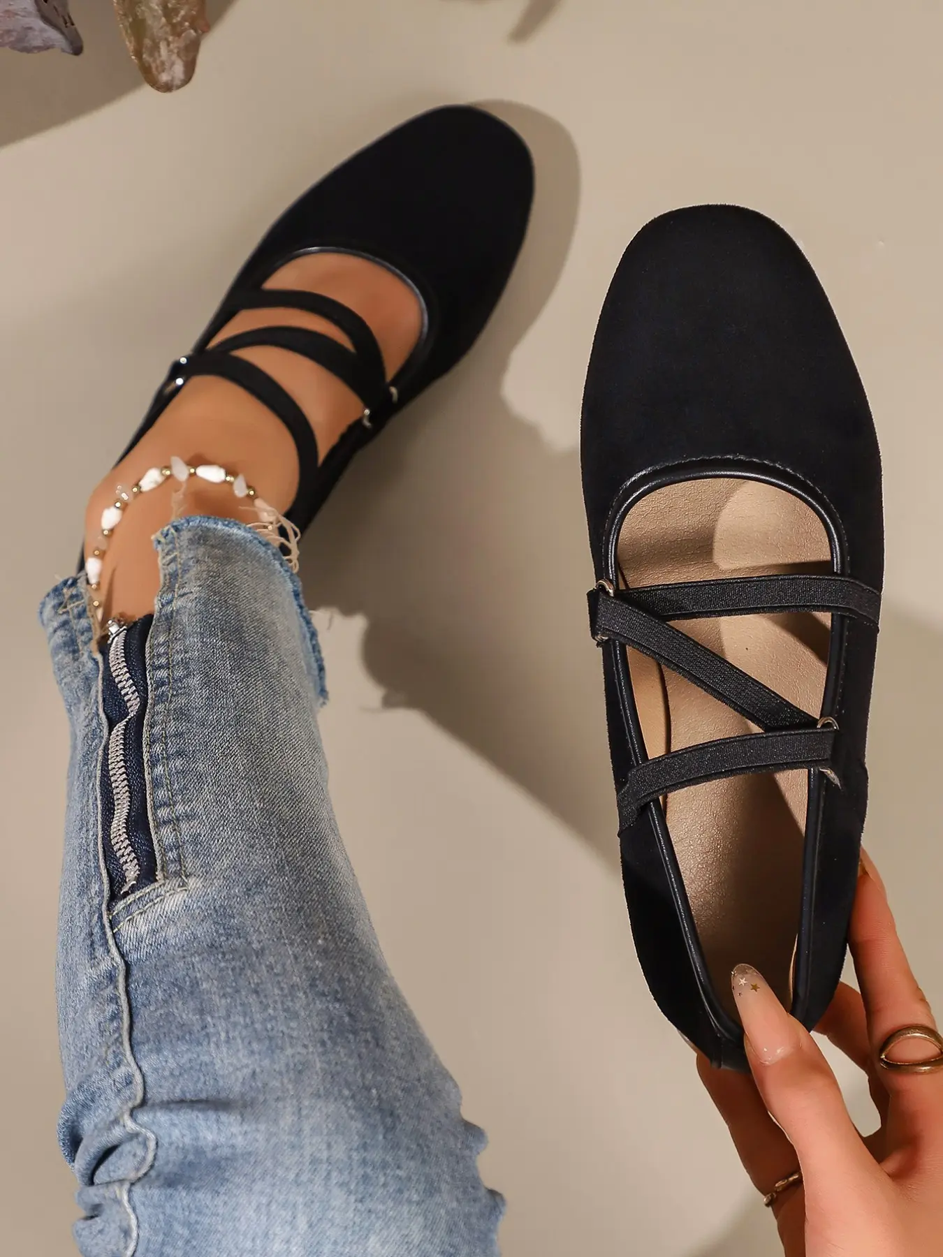 Vintage Leopard Print Cross Strap Mary Jane Style Shoes, Soft Flat Low Heel Ballet Pumps, Comfortable Casual Footwear for Women